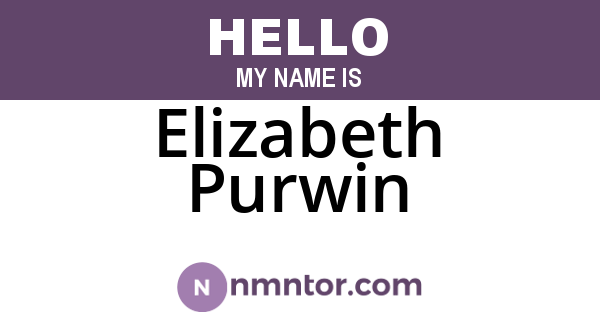 Elizabeth Purwin