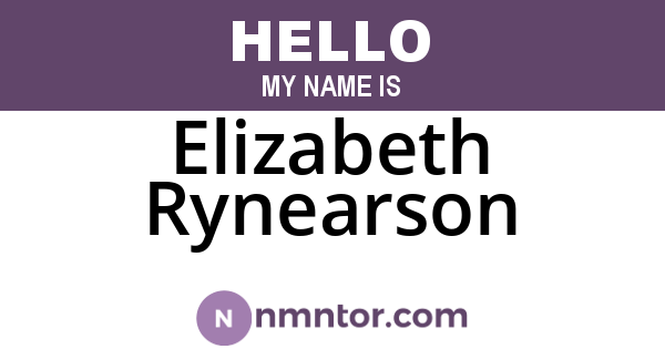 Elizabeth Rynearson