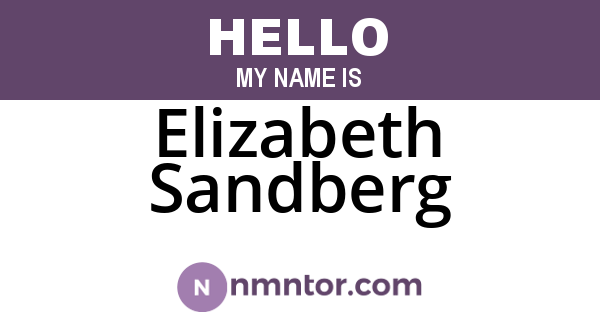 Elizabeth Sandberg