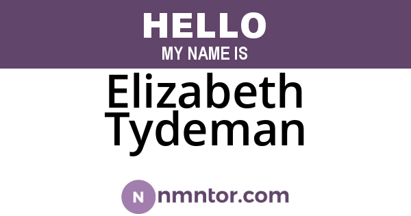 Elizabeth Tydeman