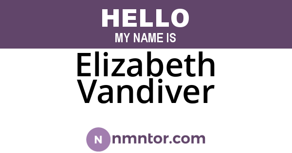 Elizabeth Vandiver