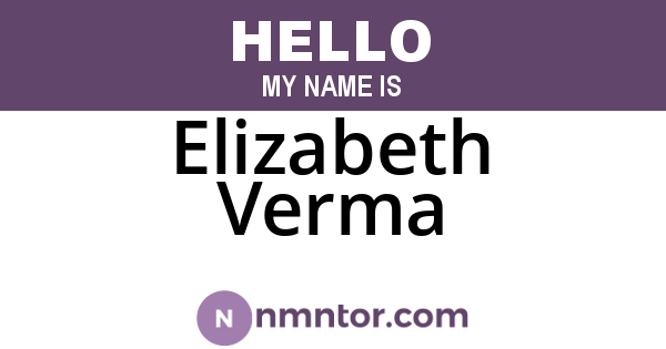 Elizabeth Verma