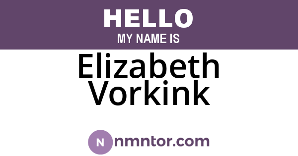Elizabeth Vorkink