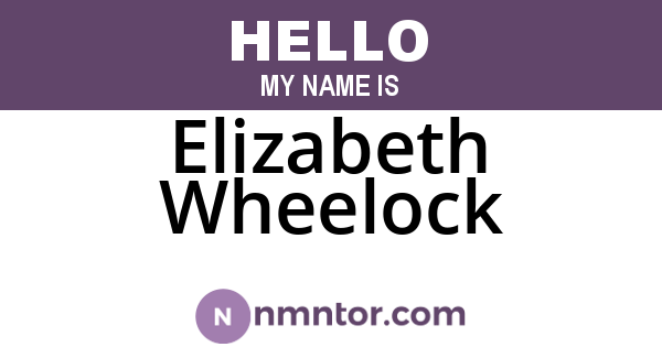 Elizabeth Wheelock