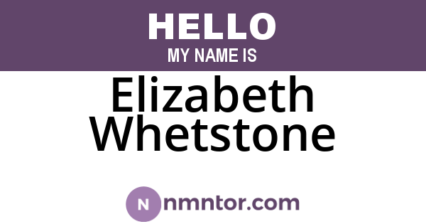 Elizabeth Whetstone