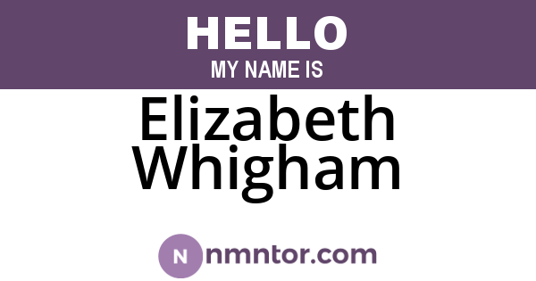 Elizabeth Whigham