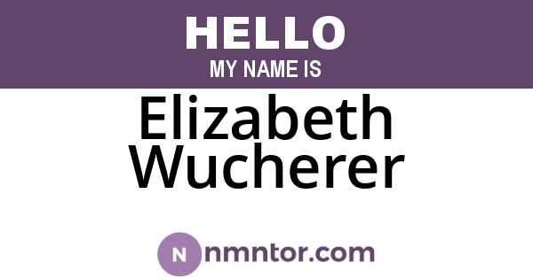 Elizabeth Wucherer