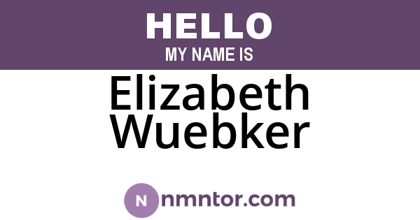 Elizabeth Wuebker
