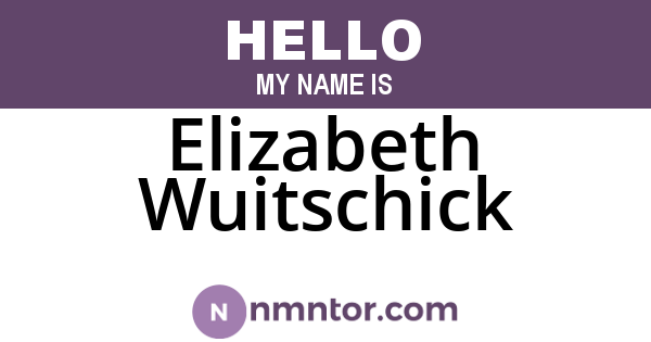 Elizabeth Wuitschick