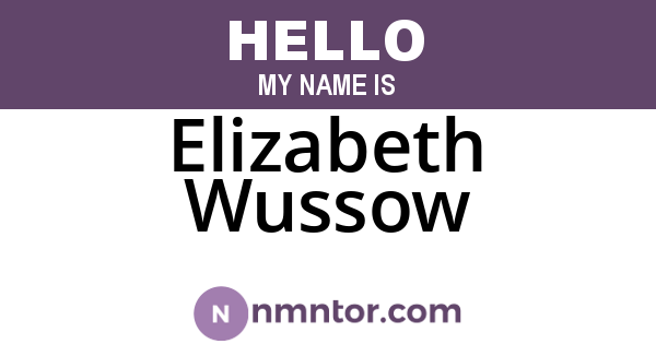 Elizabeth Wussow