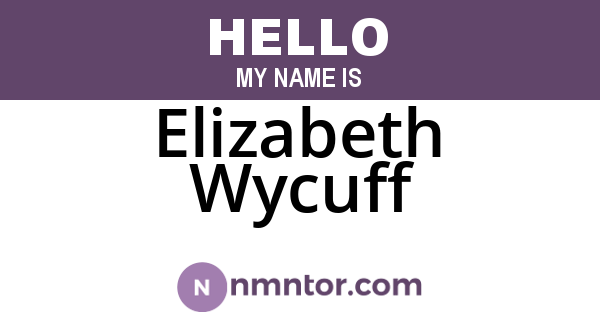 Elizabeth Wycuff