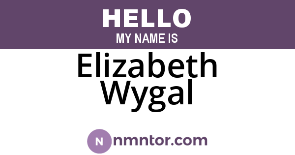 Elizabeth Wygal