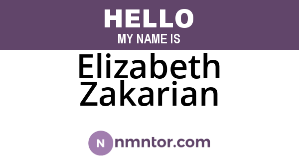 Elizabeth Zakarian