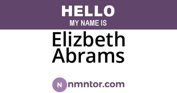 Elizbeth Abrams