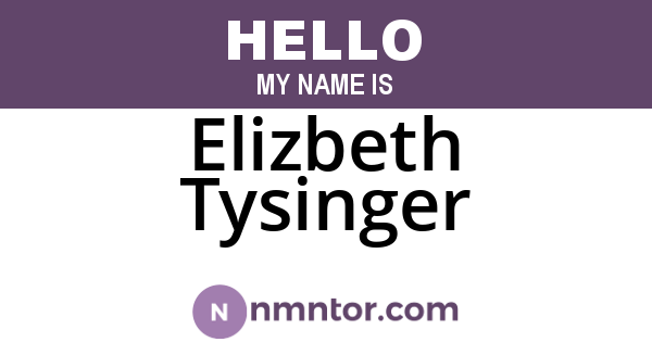 Elizbeth Tysinger