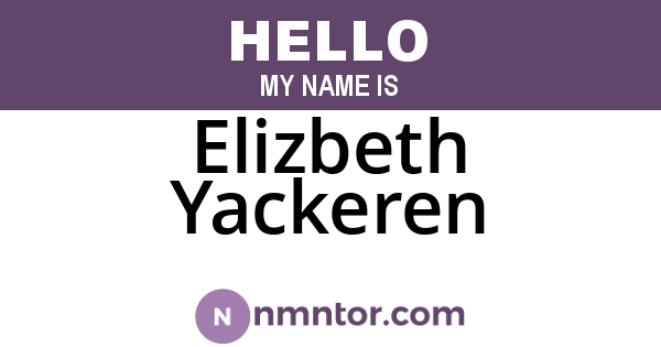 Elizbeth Yackeren