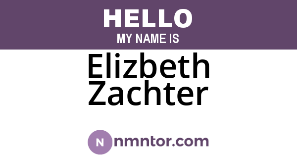 Elizbeth Zachter