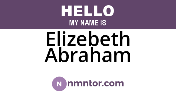 Elizebeth Abraham