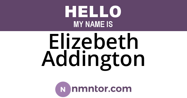 Elizebeth Addington