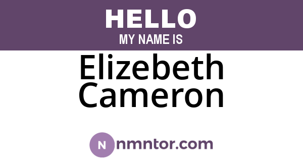 Elizebeth Cameron
