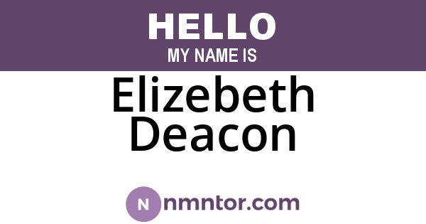 Elizebeth Deacon