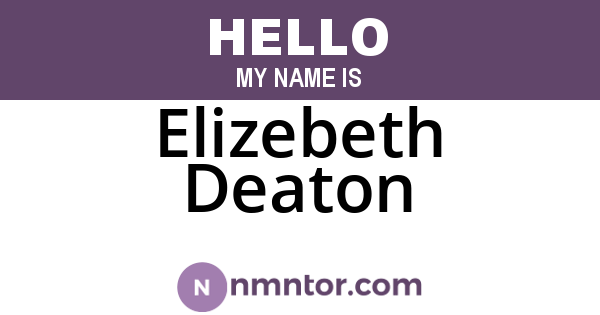 Elizebeth Deaton