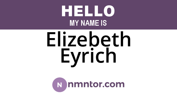 Elizebeth Eyrich