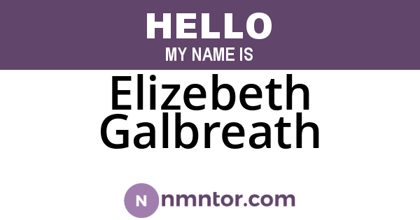 Elizebeth Galbreath