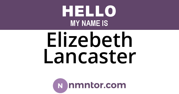 Elizebeth Lancaster