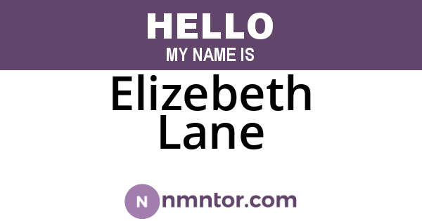 Elizebeth Lane