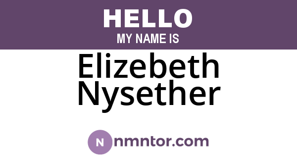 Elizebeth Nysether