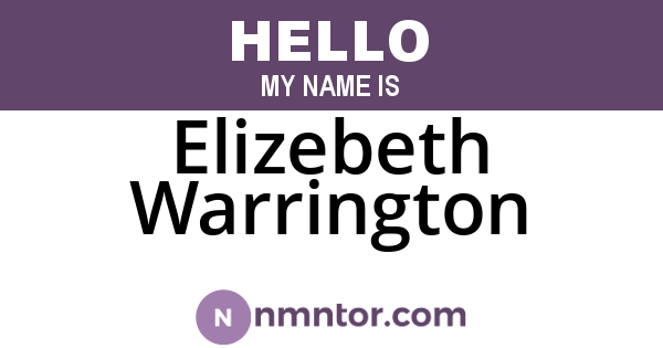 Elizebeth Warrington
