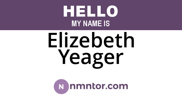 Elizebeth Yeager