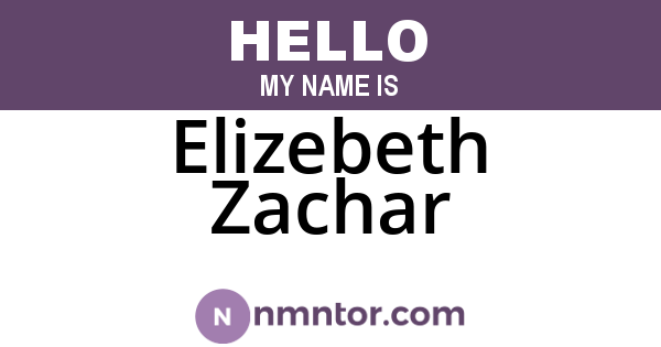 Elizebeth Zachar