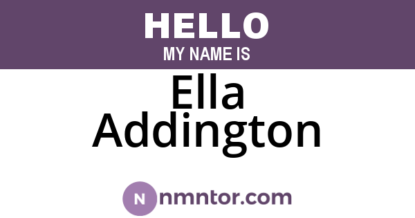 Ella Addington