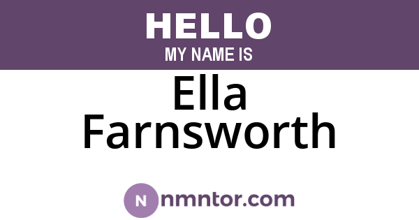 Ella Farnsworth