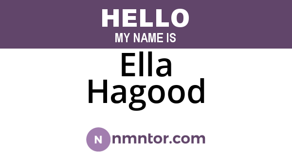 Ella Hagood
