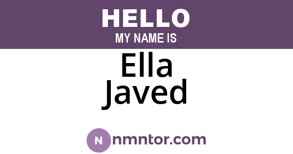 Ella Javed
