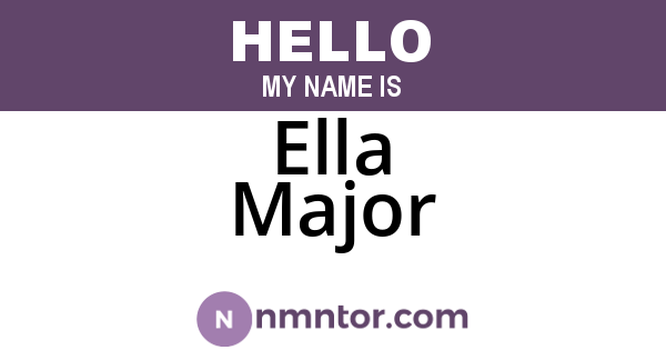 Ella Major