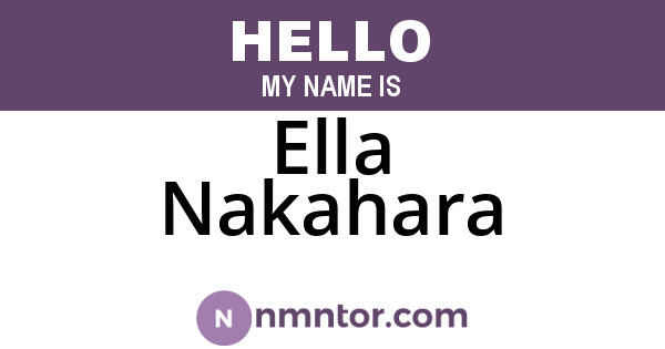 Ella Nakahara