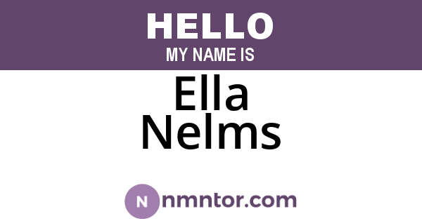 Ella Nelms