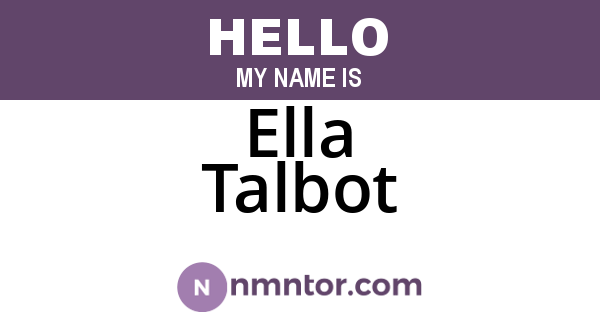 Ella Talbot