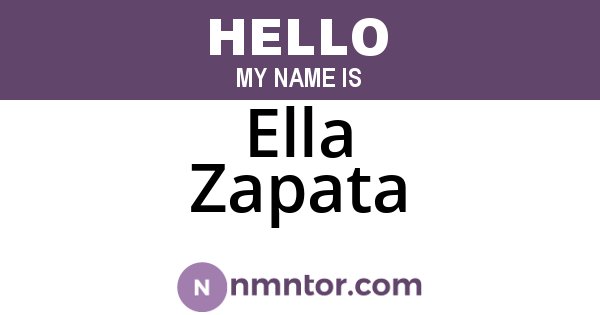 Ella Zapata
