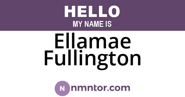 Ellamae Fullington