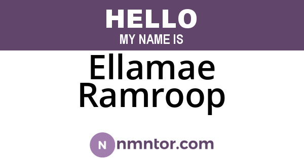 Ellamae Ramroop