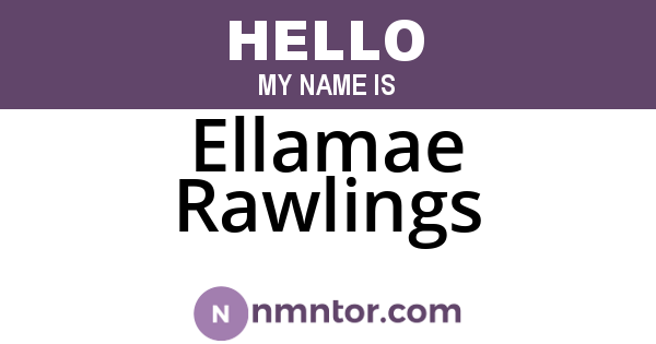 Ellamae Rawlings