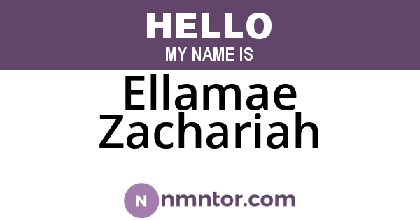 Ellamae Zachariah