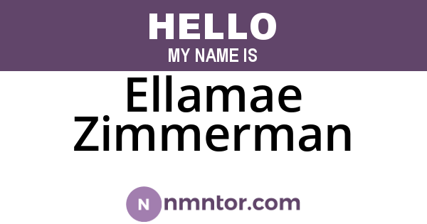 Ellamae Zimmerman
