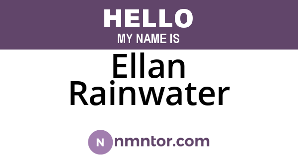 Ellan Rainwater