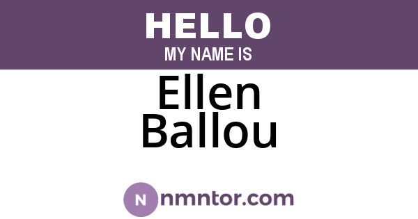 Ellen Ballou
